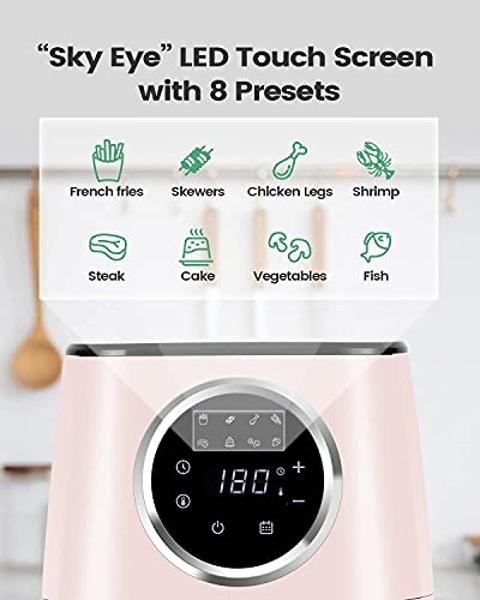 COSORI Clear Window Air Fryer, 6.5 Quart Large Compact Airfryer, 12 One-Touch Savable Custom Functions, Cookbooks and Online Recipes, Nonstick and Dishwasher-Safe