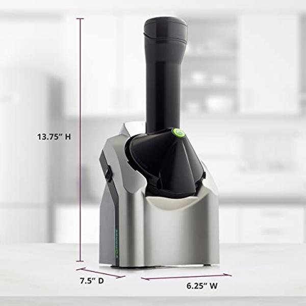 Yonanas 902 Classic Vegan Non-Dairy Frozen Fruit Soft Serve Dessert Maker, BPA Free, Includes 36 Recipes, 200-Watts, Silver