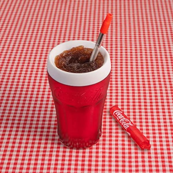 ZOKU Coca-Cola Float & Slushy Maker, Retro Make and Serve Cup with Freezer Core Creates Single-serving Smoothies, Slushies and Milkshakes in Minutes, BPA-free