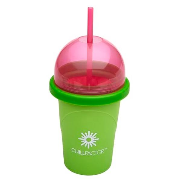 ZOKU Jumbo Slush and Shake Maker, Compact Make and Serve Cup with Freezer Core Creates Single-Serving Smoothies, Slushies and Milkshakes in Minutes, BPA-Free, Bright Blue