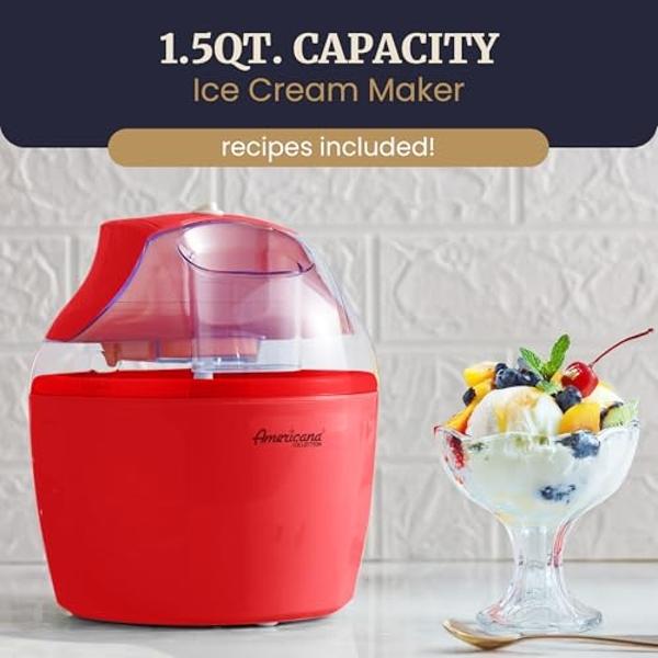 Hamilton Beach Electric Automatic Ice Cream Maker, Frozen Yogurt, Sorbet, Custard, 1.5 quart, White (68880)