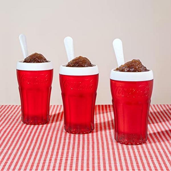 ZOKU Coca-Cola Float & Slushy Maker, Retro Make and Serve Cup with Freezer Core Creates Single-serving Smoothies, Slushies and Milkshakes in Minutes, BPA-free