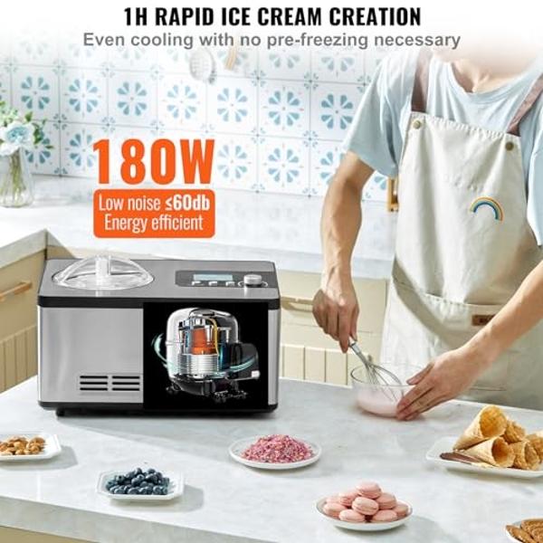 Hamilton Beach Electric Automatic Ice Cream Maker & Frozen Yogurt Machine, Makes Custard, Sorbet, Gelato and Sherbet, 4 Quart, White (68330N)