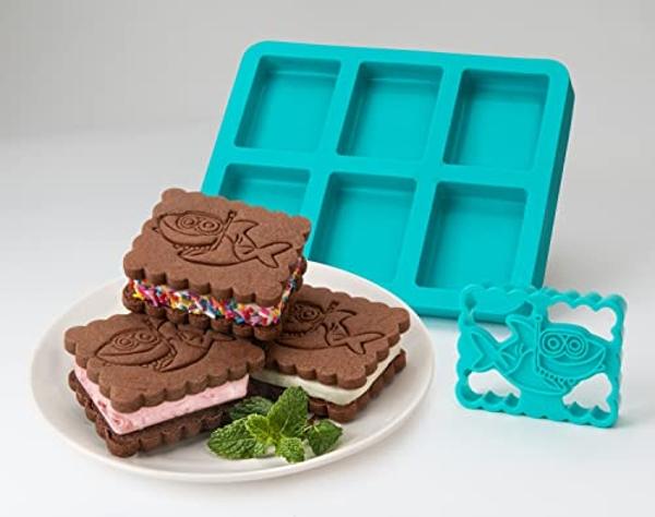 Mobi Silicone Ice Cream Sandwich Maker, Shark