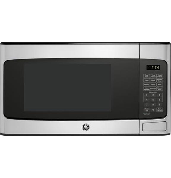 GE JES1145SHSS Microwave Oven, Compact 1.1 Cubic Ft, 950-watt Capacity, 6 Auto Cooking Settings, Kitchen Essentials for The Countertop, Dorm Room or Apartment, Stainless Steel, Old