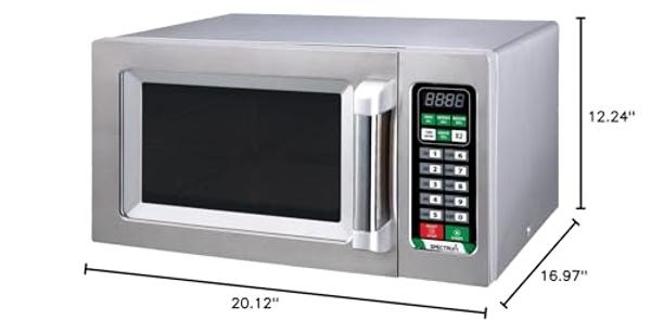 Galanz GLCMKZ11BER10 Retro Countertop Microwave Oven with Auto Cook & Reheat, Defrost, Quick Start Functions, Easy Clean with Glass Turntable, Pull Handle, 1.1 cu ft, Blue