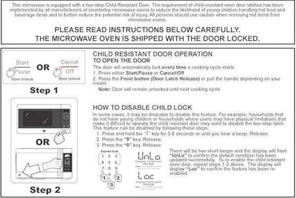 Panasonic NN-SN68KS Compact Microwave Oven with 1200W Power, Sensor Cooking, Popcorn Button, Quick 30Sec & Turbo Defrost, 1.2 cu.ft, Stainless Steel