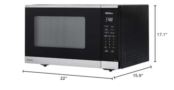 Panasonic Microwave Oven, Stainless Steel Countertop/Built-In Cyclonic Wave with Inverter Technology and Genius Sensor, 2.2 Cu. Ft, 1250W, NN-SN97JS (Silver)