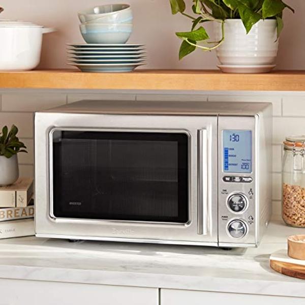 Breville BMO850BSS1BUC1 Smooth Wave Countertop Microwave Oven, Brushed Stainless Steel