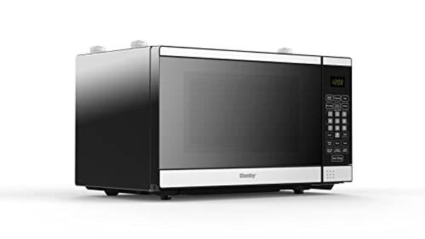 Galanz GLCMKZ11BER10 Retro Countertop Microwave Oven with Auto Cook & Reheat, Defrost, Quick Start Functions, Easy Clean with Glass Turntable, Pull Handle, 1.1 cu ft, Blue