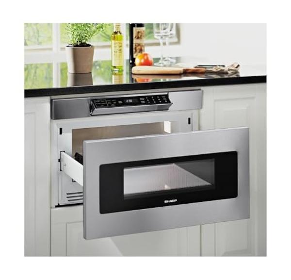 Sharp Built-In Microwave Drawer, Stainless Steel - SMD3070ASY model