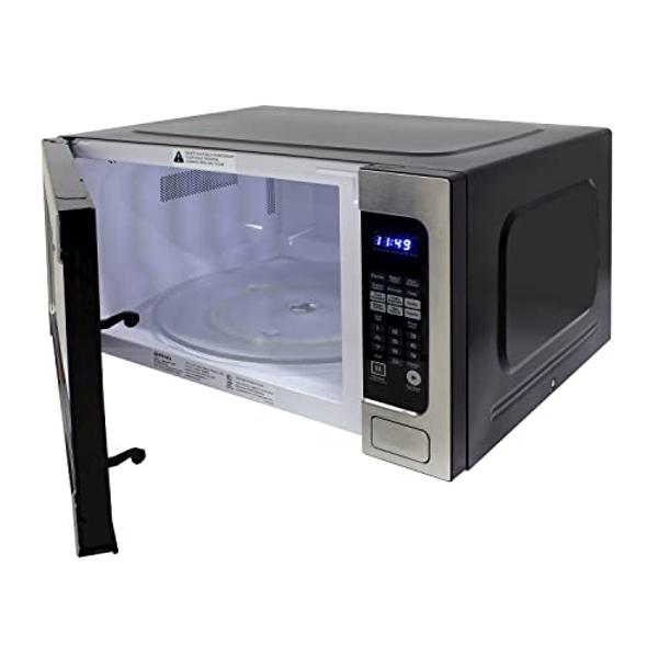 BRAMA Microwave Oven Built-In 1200-Watts with 10 Power Levels Pre-Set Cooking Settings and Express Cook, Sensor and Speed Cooking and Silent Mode with Glass Turntable, 2.2 Cu.Ft., 