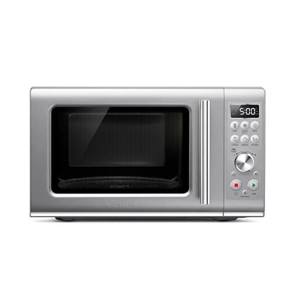 Breville BMO650SIL1BUC1 Compact Wave Soft Close Countertop Microwave Oven, Silver