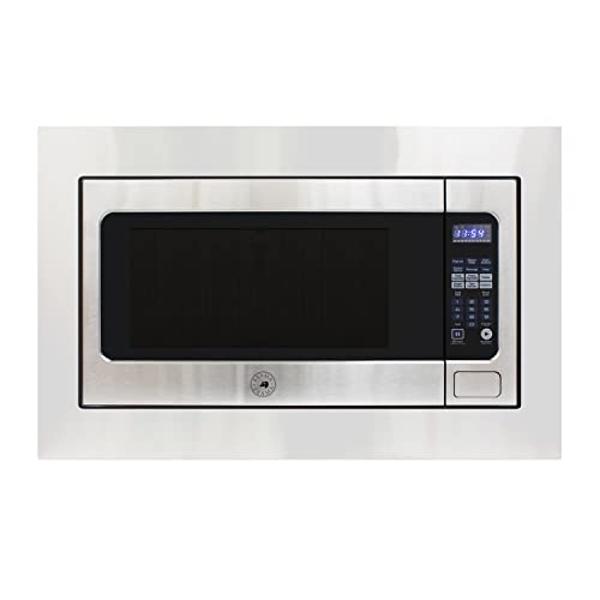 BRAMA Microwave Oven Built-In 1200-Watts with 10 Power Levels Pre-Set Cooking Settings and Express Cook, Sensor and Speed Cooking and Silent Mode with Glass Turntable, 2.2 Cu.Ft., 