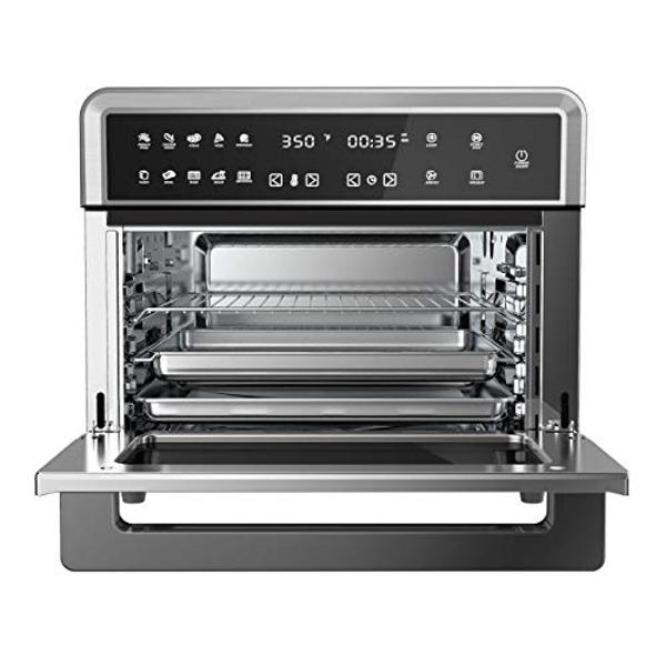 Emerson MWI1212SS Countertop Microwave Oven with Inverter and Button Control, LED Display 1000W 10 Power Levels, 8 Auto Menus, Glass Turntable and Child Safe Lock, 1.2 Cu. Ft, Stai