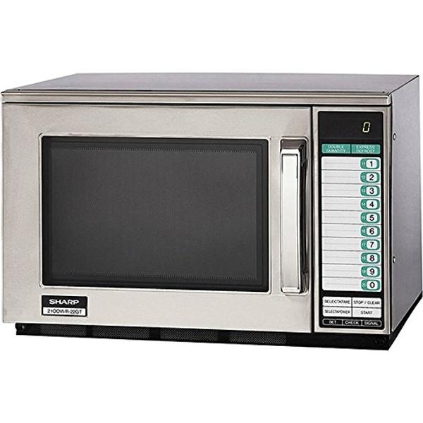 Sharp R-22GTF Commercial Microwave, Silver