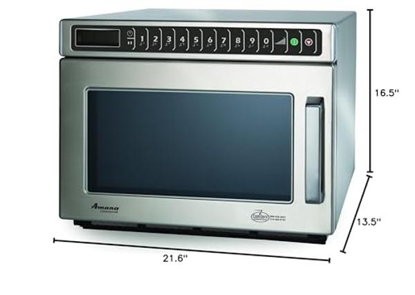 Amana Commercial HDC12A2 Heavy-Duty Microwave Oven, 1200W, Stainless-Steel