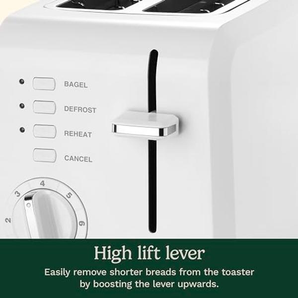 GE 2 Slice Stainless Steel Toaster, Extra Wide Slots for Toasting Bagels, Breads, Waffles & More, 7 Adjustable Shade Settings, Removable Crumb Tray, Countertop Kitchen Essentials, 