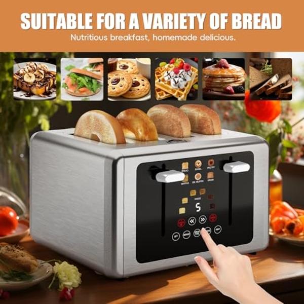 Smeg 50's Retro 4 - slice toaster (Stainless Steel)