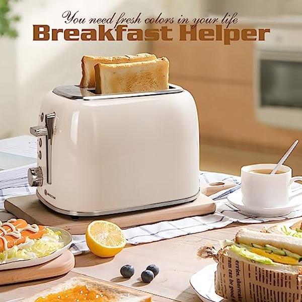 Nostalgia Retro Wide 2-Slice Toaster, Vintage Design With Crumb Tray, Cord Storage & 5 Toasting Levels, Red