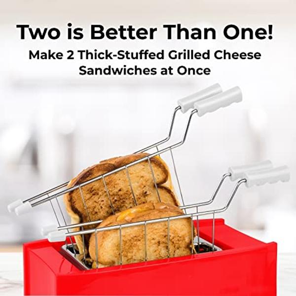 GE 2 Slice Stainless Steel Toaster, Extra Wide Slots for Toasting Bagels, Breads, Waffles & More, 7 Adjustable Shade Settings, Removable Crumb Tray, Countertop Kitchen Essentials, 