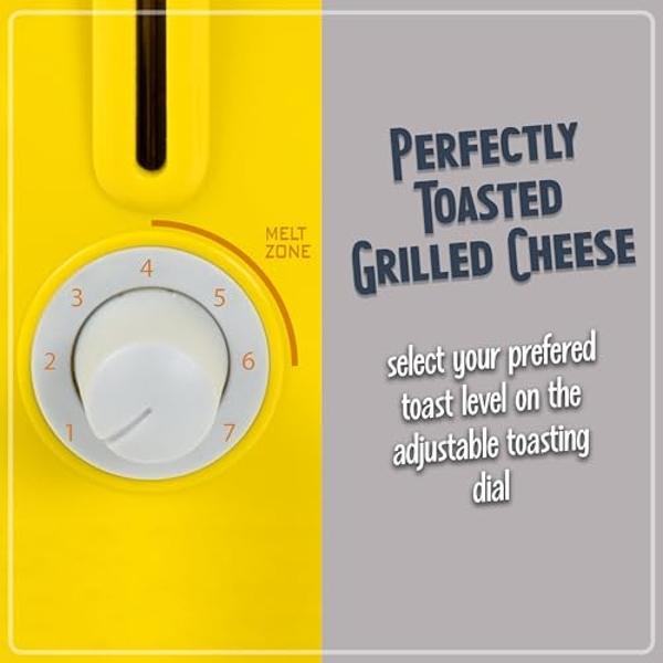 Nostalgia Grilled Cheese Toaster with Easy-Clean Toaster Baskets and Adjustable Toasting Dial with Wide Slots