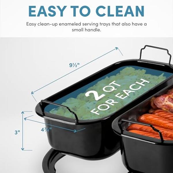 AROMA® Triple Buffet Server Accessory for Aroma 18-Qt., 20-Qt., and 22-Qt. Roaster Ovens