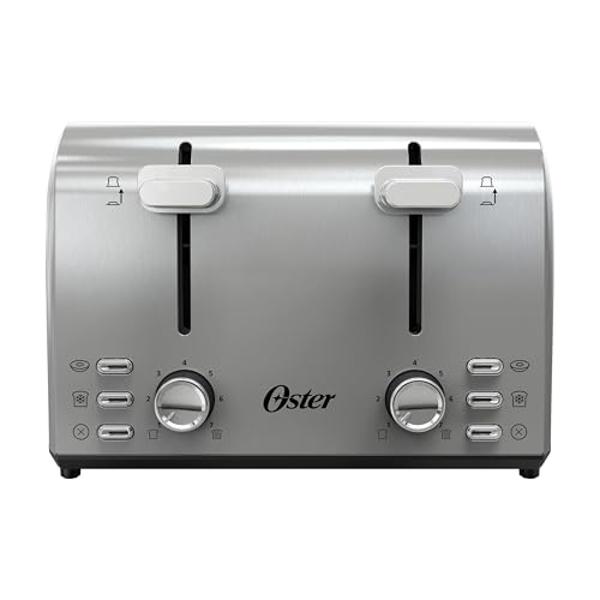 Oster 4-Slice Toaster with Extra Wide Slots, Stainless Steel