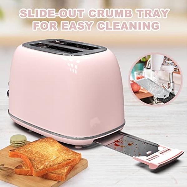 Oster 4-Slice Toaster, Touch Screen, Stainless Steel, Digital Timer, 6 Shade Settings, Easy to Clean, Removable Crumb Tray