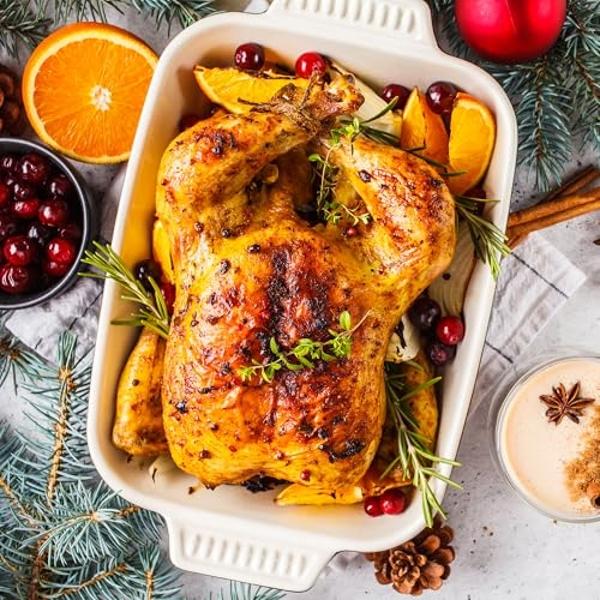 Roaster Oven 18Qt, Multifunctional Electric Roaster Oven for Turkey Meats Bread Soup Sauce, Fast-Cooking Turkey Roaster with Self-Basting Lid, Removable Pan and Rack, Stainless Ste