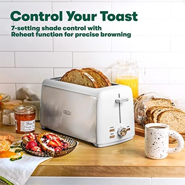 DASH Clear View Toaster - Compact Design with 7 Browning Levels & Clear-View Window, Extra-Wide Slot Large Toaster, 1-Touch Defrost, Reheat & Bagel Functions - Easy Clean Up Crumb 