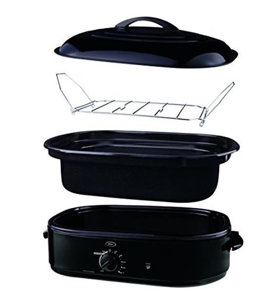 Oster Roaster Oven with Self-Basting Lid, 18 Quart, Black (CKSTRS18-BSB-W)