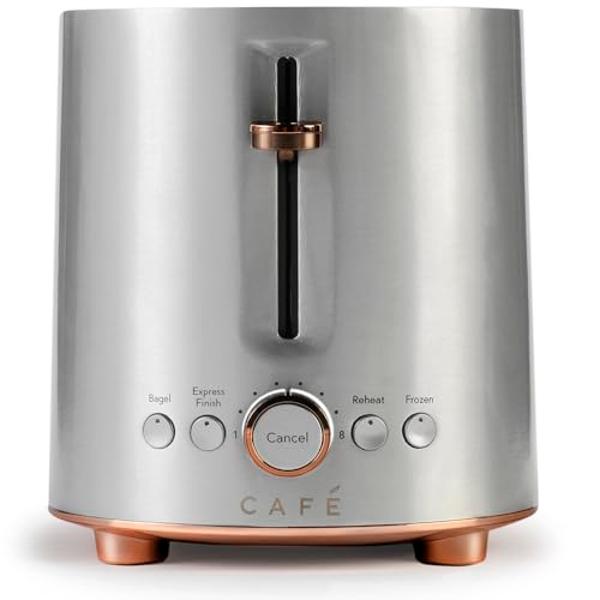 Hamilton Beach 4 Slice Toaster with Extra-Wide Slots, Bagel Setting, Toast Boost, Slide-Out Crumb Tray, Auto-Shutoff & Cancel Button, Stainless Steel (24798)