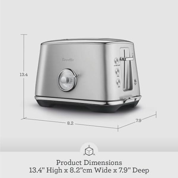 Breville Luxe Toaster 2 Slice BTA735BSS, Brushed Stainless Steel