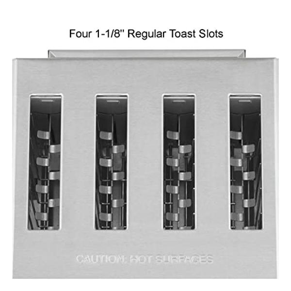 Waring Commercial WCT800 4-Slice Heavy Duty Commercial Pop-Up Toaster, 120V, 2200W5-20 Phase Plug