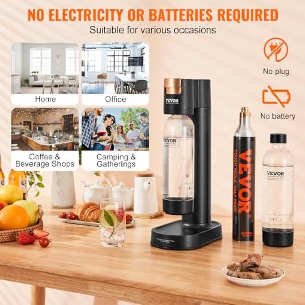 MOSA Soda Splash Portable Soda Maker Water Bottle Made from Food-Grade Stainless Steel, 750 ml (25 oz) - Make Healthy and Tasty Fizzy Drinks Instantly!