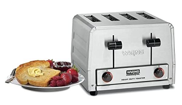 Waring Commercial WCT800 4-Slice Heavy Duty Commercial Pop-Up Toaster, 120V, 2200W5-20 Phase Plug