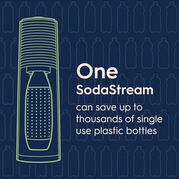 SodaStream Terra Sparkling Water Maker Bundle in Black - includes CO2, Carbonating Bottle, and Pepsi® Zero Sugar, Starry® Zero Sugar and MTN Dew® Zero Sugar 4-Flavor Variety Pack