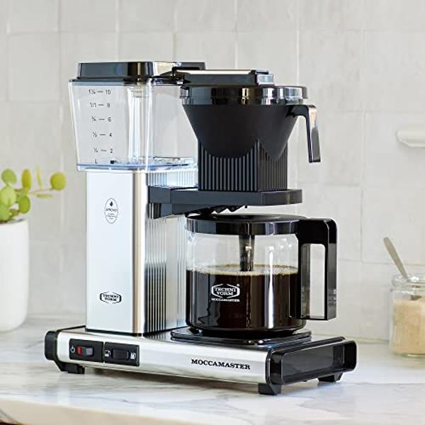 Technivorm Moccamaster 53942 KBGV 10-Cup Coffee Maker Yellow Pepper, 40 Ounce, 1.25l