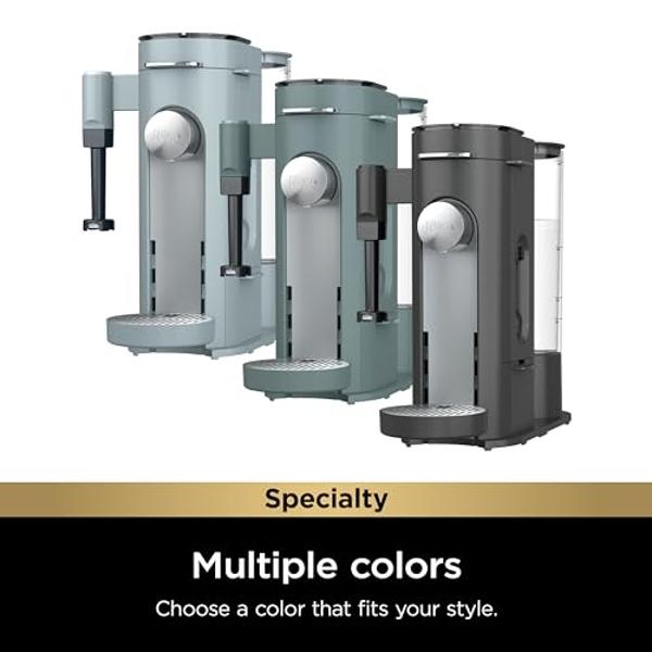 Ninja Pods & Grounds Specialty Single-Serve Coffee Maker, K-Cup Pod Compatible, Built-In Milk Frother, 6-oz. Cup to 24-oz. Travel Mug Sizes, Iced Coffee Maker, 1550 watts, Sage Gre