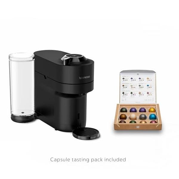 Nespresso Limited-Edition Vertuo Pop+ Coffee and Espresso Maker by De'Longhi, Black Matte with Dark Chrome