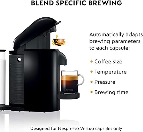 Nespresso Vertuo Plus Deluxe Coffee and Espresso Maker by De'Longhi, Matte Black