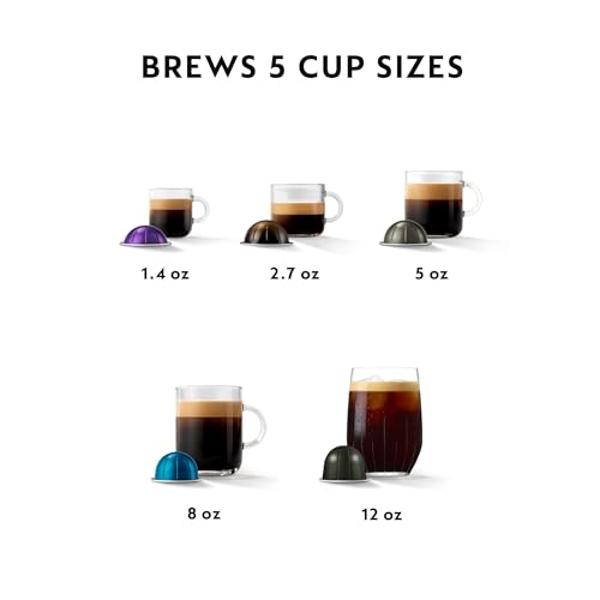 Nespresso Limited-Edition Vertuo Pop+ Coffee and Espresso Maker by De'Longhi, Black Matte with Dark Chrome