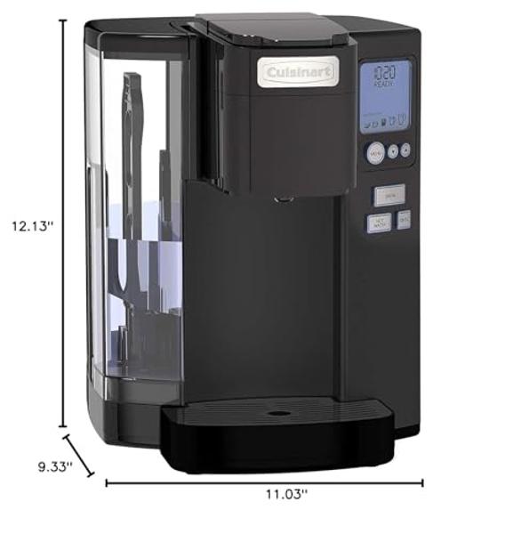 Cuisinart Coffee Maker, Single Serve 72-Ounce Reservoir Coffee Machine, Programmable Brewing & Hot Water Dispenser, Stainless Steel SS-10MBP1, Black