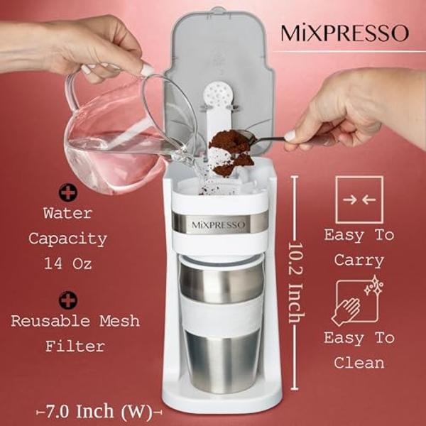 Ninja Pods & Grounds Specialty Single-Serve Coffee Maker, K-Cup Pod Compatible, Built-In Milk Frother, 6-oz. Cup to 24-oz. Travel Mug Sizes, Iced Coffee Maker, Glacier Blue, PB051G