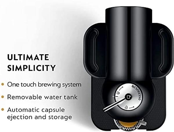 Nespresso Vertuo Coffee and Espresso Maker by Breville, Matte Black with Aeroccino Milk Frother
