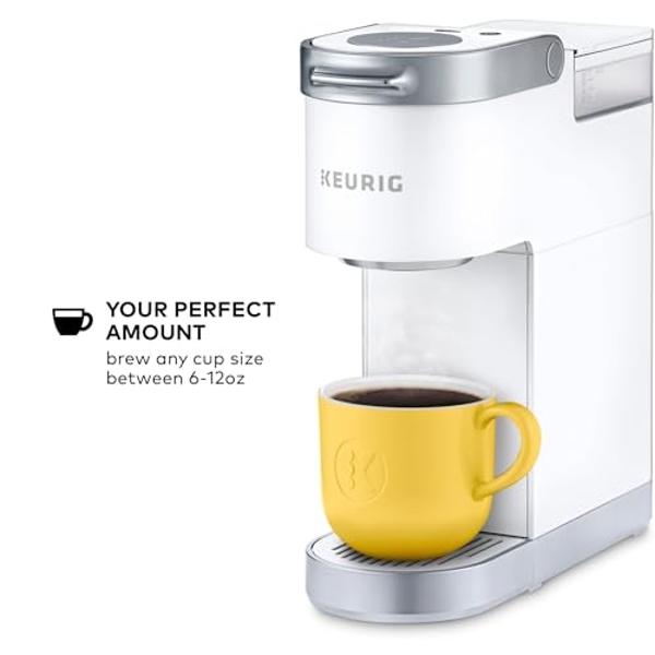 Keurig K-Mini Plus Single Serve K-Cup Pod Coffee Maker, with 6 to 12oz Brew Size, Stores up to 9 K-Cup Pods, Travel Mug Friendly, Matte White