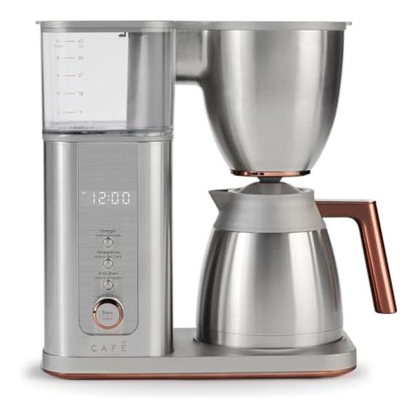 Hamilton Beach One Press Programmable Dispensing Drip Coffee Maker with 12 Cup Internal Brew Pot, Removable Water Reservoir, Black & Stainless Steel (48465)