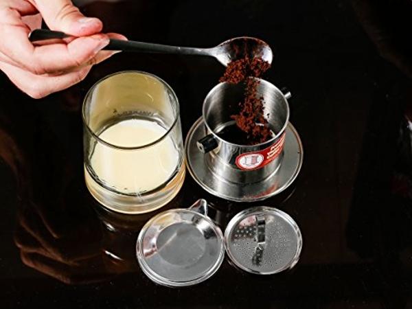 Thang Long Vietnamese Drip Coffee Maker Filter. Single Cup Serve. Inox. 6 oz Small Stainless Steel