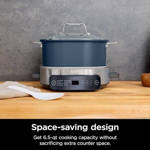 Ninja MC1101 Foodi Everyday Possible Cooker Pro, 8-in-1 Versatility, 6.5 QT, One-Pot Cooking, Replaces 10 Cooking Tools, Faster Cooking, Family-Sized Capacity, Adjustable Temp Cont